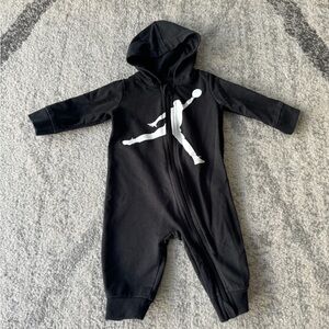 Jordan Black Hooded Kids One Piece